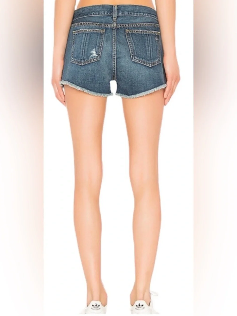 rag & bone The Boyfriend Short Johny Wash Distressed Denim Shorts Size 26